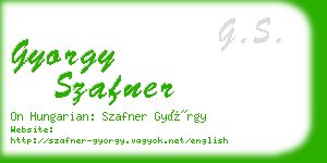 gyorgy szafner business card